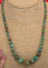 Jay King Sterling Silver New Red Skin Turquoise Graduated Round Bead Necklace, 18"